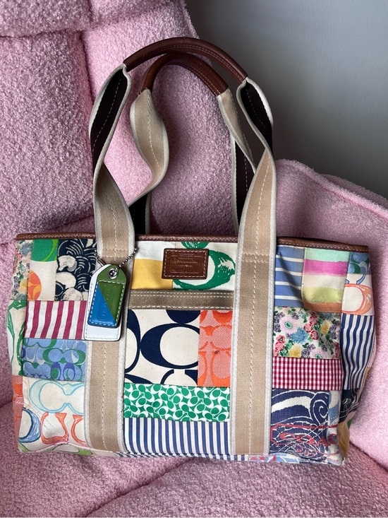 Coach Handbags - Coach Hamptons Weekend Patchwork Vintage Tote Bag